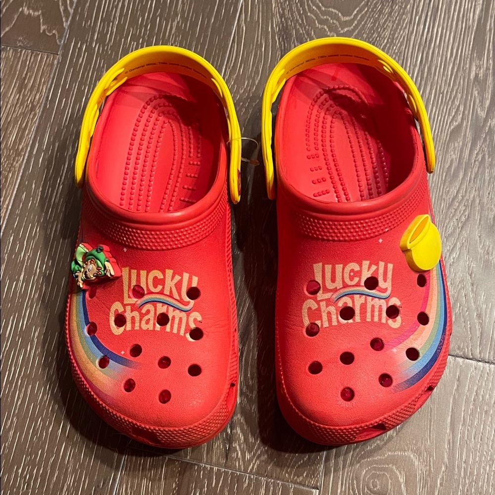 CROCS Kids Red and Yellow Lucky Charms Clogs